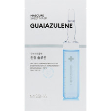 Успокаивающая маска для лица с гвайазуленом Missha Mascure Calming Solution Sheet Mask 28 мл