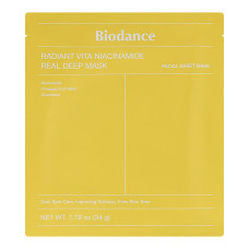 Biodance Radiant Vita Niacinamide Real Deep Mask 34g Гідрогелева маска з ніацинамідом
