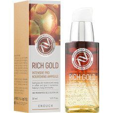 Восстанавливающая сыворотка лица с золотыми компонентами Enough Rich Gold Intensive Pro Nourishing Ampoule 30мл