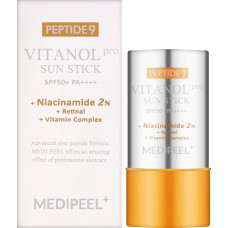 Сток солнцезащитный с пептидами и витаминами MEDIPEEL Peptide 9 Vitanol Sun Stick Pro SPF50++++ 23g