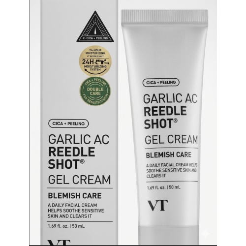 Гель-крем для проблемної шкіри із мікроголками VT Cosmetics GARLIC AC REEDLE SHOT GEL CREAM 50 ml