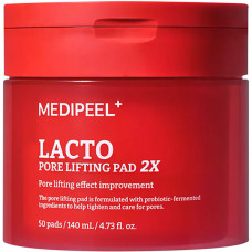 Пілінг-педи для звуження пор з лактобактеріями MEDIPEEL Lacto Pore Lifting Pad 2X 50 шт 140 мл (8809941823684)