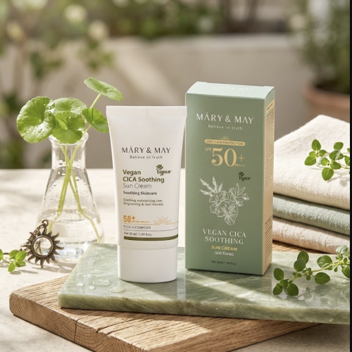 Крем сонцезахисний Mary&May CICA Soothing Sun Cream SPF50+ PA++++ 50 мл (8809670681609)