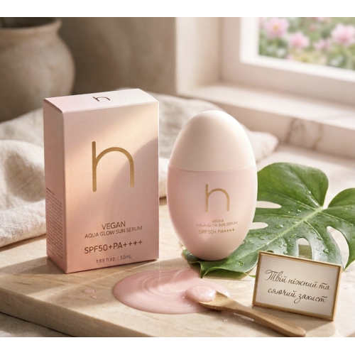 Сироватка сонцезахисна Hamel Vegan Aqua Glow Sun Serum SPF50+ PA++++ 50 мл (8809782559872)