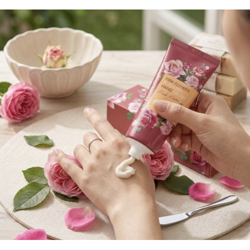 Крем для рук FarmStay Pink Flower Blooming Hand Cream Pink Rose 100 мл (8809338560154)
