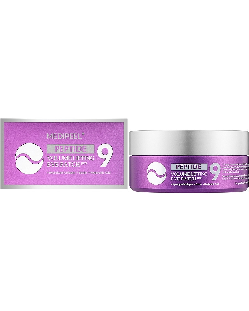 Патчі гідрогелеві з ліфтінг та anti-age ефектом MEDIPEEL Peptide 9 Volume Lifting Eye Patch Pro 60ea