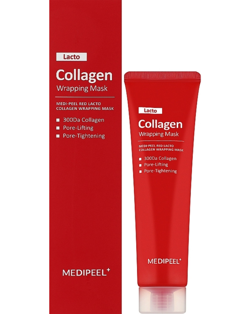 Маска-плівка для обличчя для звуження пор з колагеном Medi-Peel Red Lacto Collagen Wrapping Mask 70