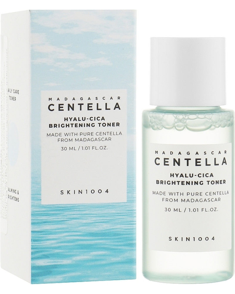 Освітлювальний тонер для обличчя з гіалуроновою кислотою Skin1004 Madagascar Centella Hyalu-Cica Brightening Toner 30 мл