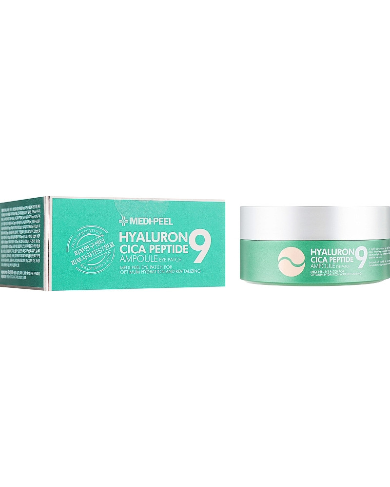 Патчі заспокійливі гідрогелеві з пептидами Medi-Peel Hyaluron Cica Peptide 9 Ampoule Eye Patch 60 ea