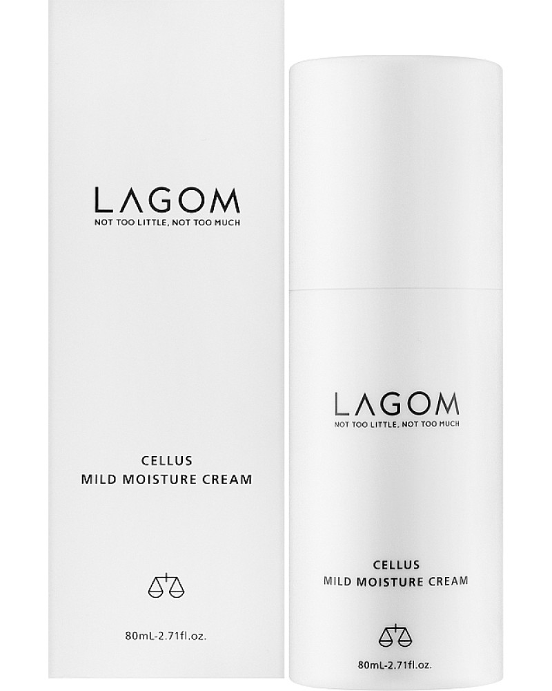Зволожуючий крем для відновлення чутливої шкіри LAGOM CELLUS MILD MOISTURE CREAM 80 ml