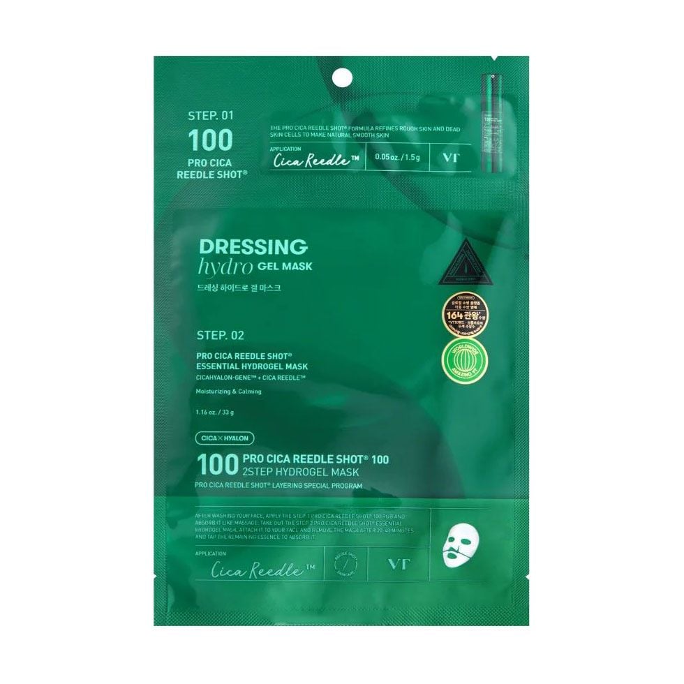 Маска гідрогелева 2 етапна з центелою VT Cosmetics Pro Cica Reedle Shot 100 2-Step Hydrogel Mask