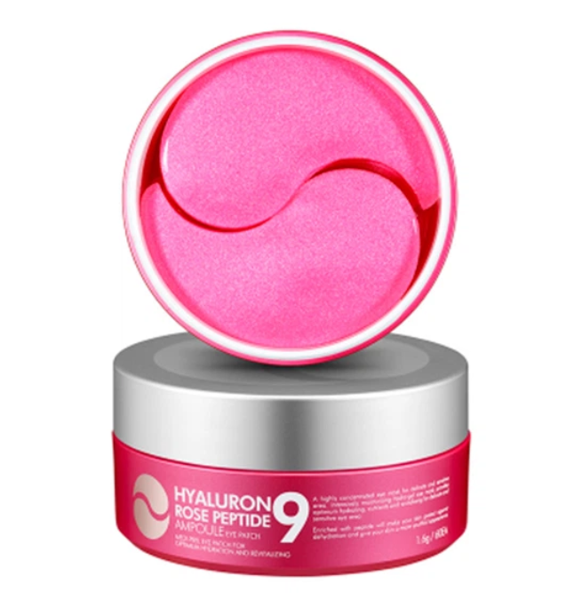Гідрогелеві патчі з пептидами і болгарською трояндою HYALURON ROSE PEPTIDE 9 AMPOULE EYE PATCH